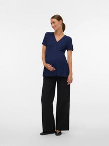 MAMA.LICIOUS Krój regularny Dekolt w serek Góra -Navy Blazer - 20023773
