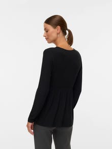 MAMA.LICIOUS Top Regular Fit Scollo a V -Black - 20023774