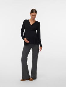 MAMA.LICIOUS Regular fit V-Hals Top -Black - 20023774