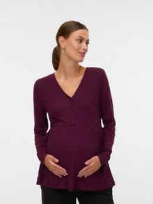 MAMA.LICIOUS Top Regular Fit Scollo a V -Winetasting - 20023774