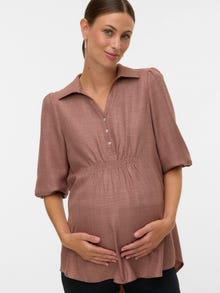 MAMA.LICIOUS Tuniques Col en V -Carob Brown - 20023907
