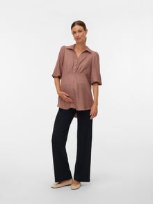 MAMA.LICIOUS Tuniques Col en V -Carob Brown - 20023907