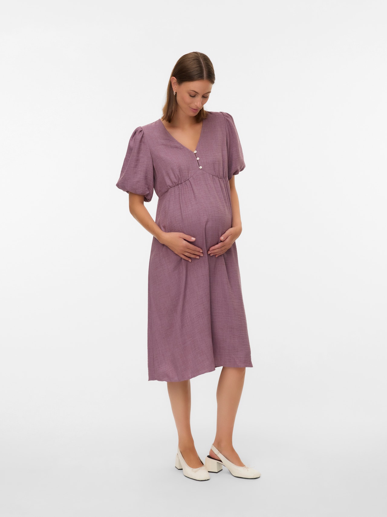 MAMA.LICIOUS MLLIFINA Maternity Dress -Grape Shake - 20023926