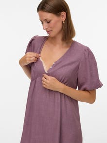 MAMA.LICIOUS MLLIFINA Maternity Dress -Grape Shake - 20023926