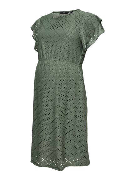 MLMIA Maternity Dress | Medium Green | MAMA.LICIOUS MLMIA Maternity Dress | Medium Green | MAMA.LICIOUS