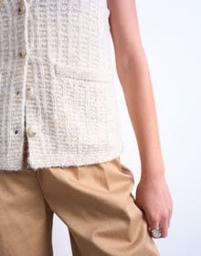 TOPSHOP Regular Fit V-Neck Knit Waistcoat -Beige - 31000008