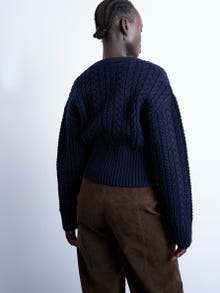 TOPSHOP Regular Fit Round Neck Knit Cardigan -Navy Blazer - 31000011