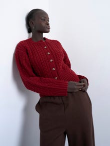 TOPSHOP Cardigans en maille Regular Fit Col rond -Burgundy - 31000011