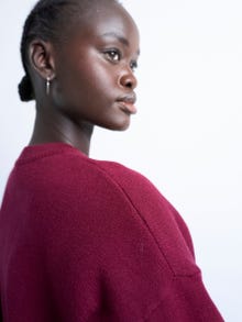 TOPSHOP Normal geschnitten Rundhalsausschnitt Pullover -Burgundy - 31000012