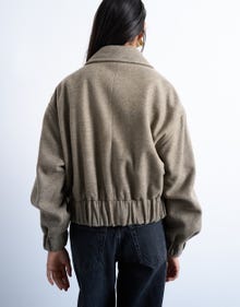 TOPSHOP Szeroki kołnierz włoski Kurtka -Beige - 31000026