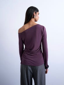 TOPSHOP Regular Fit O-hals Topp -Burgundy - 31000095