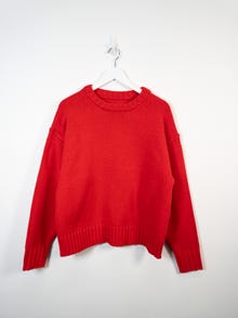 TOPSHOP Regular Fit Crew neck Pullover -Rio Red - 31000118