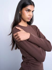 TOPSHOP Krój regularny Okrągły dekolt Góra -Chocolate Brown - 31000137