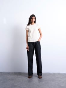 TOPSHOP Normal geschnitten Rundhalsausschnitt T-Shirt -Beige - 31000138