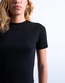 TOPSHOP Regular Fit Crew neck T-skjorte -Black - 31000138