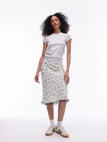 TOPSHOP Normal geschnitten Rundhalsausschnitt T-Shirt -Light Grey Melange - 31000138