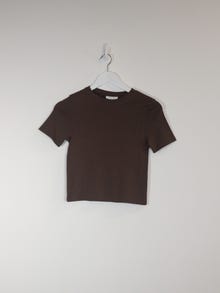 TOPSHOP Regular Fit Crew neck T-Shirt -Chocolate Brown - 31000140