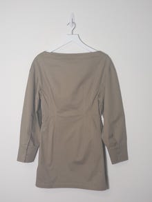 TOPSHOP Normal geschnitten U-Boot Ausschnitt Kurzes Kleid -Chocolate Brown - 31000148