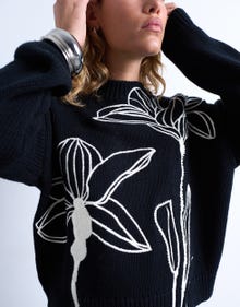 TOPSHOP Normal geschnitten Rundhalsausschnitt Pullover -Black - 31000182