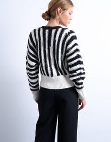 TOPSHOP Normal geschnitten Rundhalsausschnitt Strickjacke -Ivory Cream - 31000193