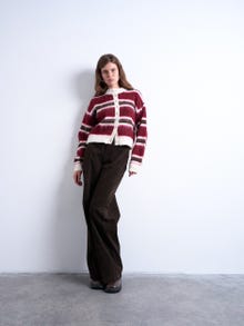 TOPSHOP Regular Fit Crew neck Strikket cardigan -Pink Glo - 31000194