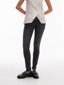 TOPSHOP Mršavo pristajanje Traperice -Black Denim - 31000211