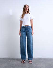 TOPSHOP Wide leg fit Jeans -Medium Blue Denim - 31000244