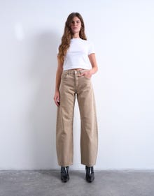 TOPSHOP Bačva stane Traperice -Beige Denim - 31000245