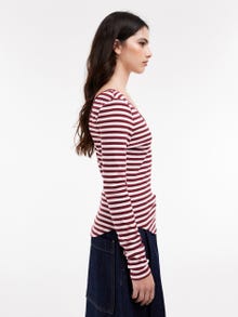 TOPSHOP Regular fit U-Hals Top -Burgundy - 31000400