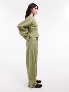 TOPSHOP Bačva stane Traperice -Medium Green Denim - 31000415