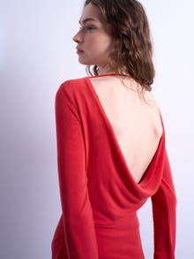 TOPSHOP Standard Fit O-hals Kort kjole -Rio Red - 31000451