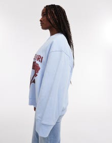 TOPSHOP Standard Fit Crew neck Sweatshirt -Stone Blue - 31000550