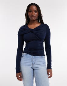 TOPSHOP Standard fit O-hals Top -Navy Blazer - 31000561