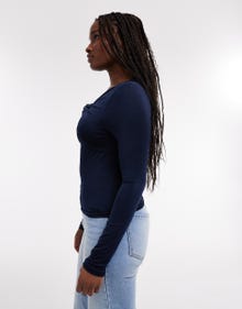 TOPSHOP Standard fit O-hals Top -Navy Blazer - 31000561