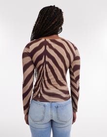 TOPSHOP Tops Corte standard Cuello redondo -Burgundy - 31000563