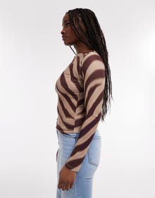 TOPSHOP Tops Corte standard Cuello redondo -Burgundy - 31000563