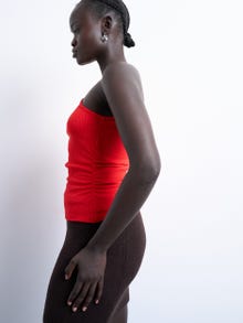TOPSHOP Normal geschnitten Ein-Schulter Ausschnitt Top -Rio Red - 31000575