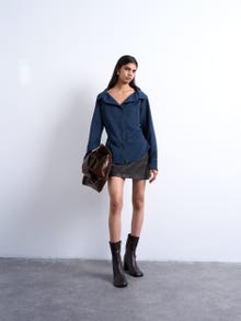 TOPSHOP Normal geschnitten Hemdkragen Hemd -Navy Blazer - 31000611
