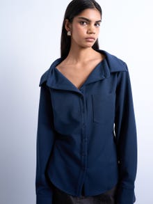 TOPSHOP Normal geschnitten Hemdkragen Hemd -Navy Blazer - 31000611