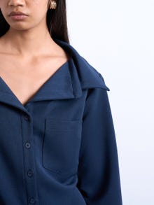 TOPSHOP Normal geschnitten Hemdkragen Hemd -Navy Blazer - 31000611