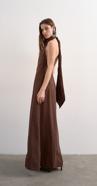 TSGRY Long dress | Medium Brown | TOPSHOP